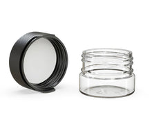 Load image into Gallery viewer, Chubby Gorilla 30CC/1FL.OZ/30ML Aviator CR Container With Inner Seal & Tamper - Clear Natural/Opaque Black Lid - WORLDTRADERS USA