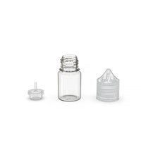 Load image into Gallery viewer, Chubby Gorilla 20ML Stubby Unicorn Bottle - Clear Bottle/Clear Cap - WORLDTRADERS USA