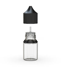 Load image into Gallery viewer, Chubby Gorilla 20ML Stubby Unicorn Bottle - Clear Bottle/Black Cap - WORLDTRADERS USA