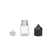 Load image into Gallery viewer, Chubby Gorilla 20ML Stubby Unicorn Bottle - Clear Bottle/Black Cap - WORLDTRADERS USA
