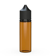 Load image into Gallery viewer, Chubby Gorilla 50ML Unicorn Bottle V3 - Translucent Amber Bottle/Black Cap - WORLDTRADERS USA