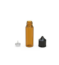 Load image into Gallery viewer, Chubby Gorilla 50ML Unicorn Bottle V3 - Translucent Amber Bottle/Black Cap - WORLDTRADERS USA