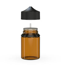 Load image into Gallery viewer, Chubby Gorilla 60ML Stubby Unicorn Bottle - Transparent Amber Bottle/Black Cap - WORLDTRADERS USA