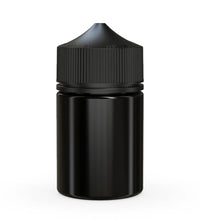Cargar imagen en el visor de la galería, Chubby Gorilla 60ML Stubby Unicorn Bottle - Opaque Black Bottle/Black Cap - WORLDTRADERS USA