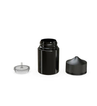 Cargar imagen en el visor de la galería, Chubby Gorilla 60ML Stubby Unicorn Bottle - Opaque Black Bottle/Black Cap - WORLDTRADERS USA