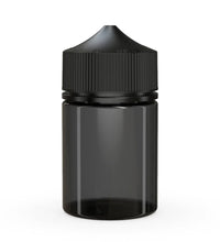 Load image into Gallery viewer, Chubby Gorilla 60ML Stubby Unicorn Bottle - Transparent Black Bottle/Black Cap - WORLDTRADERS USA