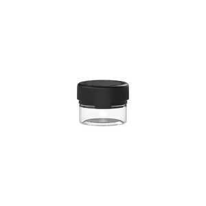30CC/1FL.OZ/30ML Aviator CR - Container With Inner Seal & Tamper - Clear Natural With Opaque Black Lid - Copackr.com