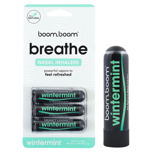BoomBoom Aromatherapy Wintermint Nasal Stick 3pK Enhances Breathing Focus 