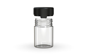 Chubby Gorilla 120CC/4FL.OZ/120ML Aviator CR Container With Inner Seal & Tamper - Clear Natural/Opaque Black Lid - WORLDTRADERS USA