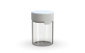 Chubby Gorilla 120CC/4FL.OZ/120ML Aviator CR Container With Inner Seal & Tamper - Clear Natural/Opaque White Lid (1200 pack) - WORLDTRADERS USA