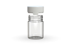 Chubby Gorilla 120CC/4FL.OZ/120ML Aviator CR Container With Inner Seal & Tamper - Clear Natural/Opaque White Lid (1200 pack) - WORLDTRADERS USA