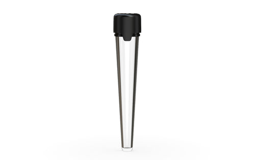 Chubby Gorilla Aviator CR Pre roll Tube 113mm - Clear Natural/Black Lid - WORLDTRADERS USA