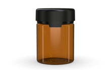 Load image into Gallery viewer, Chubby Gorilla 550CC/18.5FL.OZ/550ML Aviator CR XL Container With Inner Seal &amp; Tamper - Translucent Amber/Opaque Black Lid - WORLDTRADERS USA
