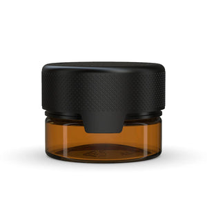 Chubby Gorilla 30CC/1FL.OZ/30ML Aviator CR Container With Inner Seal & Tamper - Translucent Amber/Opaque Black Lid - WORLDTRADERS USA