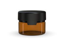 Load image into Gallery viewer, Chubby Gorilla 220CC/7.5FL.OZ/220ML Aviator CR XL Container With Inner Seal &amp; Tamper - Translucent Amber/Opaque Black Lid - WORLDTRADERS USA