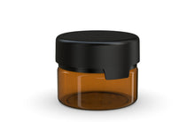 Load image into Gallery viewer, Chubby Gorilla 220CC/7.5FL.OZ/220ML Aviator CR XL Container With Inner Seal &amp; Tamper - Translucent Amber/Opaque Black Lid - WORLDTRADERS USA