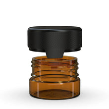 Load image into Gallery viewer, Chubby Gorilla 30CC/1FL.OZ/30ML Aviator CR Container With Inner Seal &amp; Tamper - Translucent Amber/Opaque Black Lid - WORLDTRADERS USA
