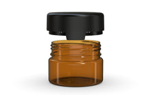 Load image into Gallery viewer, Chubby Gorilla 220CC/7.5FL.OZ/220ML Aviator CR XL Container With Inner Seal &amp; Tamper - Translucent Amber/Opaque Black Lid - WORLDTRADERS USA
