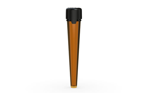 Chubby Gorilla Aviator CR Pre roll Tube 113mm - Translucent Amber/Black Lid - WORLDTRADERS USA