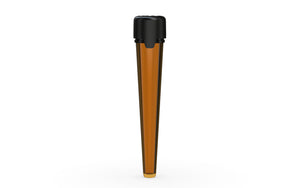 Chubby Gorilla Aviator CR Pre roll Tube 113mm - Translucent Amber/Black Lid - WORLDTRADERS USA