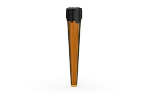 Chubby Gorilla Aviator CR Pre roll Tube 113mm - Translucent Amber/Black Lid - WORLDTRADERS USA