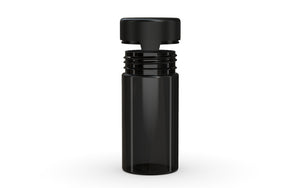 Chubby Gorilla 180CC/6FL.OZ/180ML Aviator CR Container With Inner Seal & Tamper - Translucent Black/Opaque Black Lid - WORLDTRADERS USA