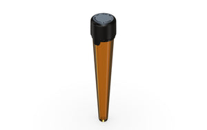 Chubby Gorilla Aviator CR Pre roll Tube 113mm - Translucent Amber/Black Lid - WORLDTRADERS USA