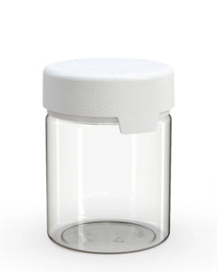 Chubby Gorilla 550CC/18.5FL.OZ/550ML Aviator CR XL Container With Inner Seal & Tamper - Clear Natural/Opaque White Lid - WORLDTRADERS USA