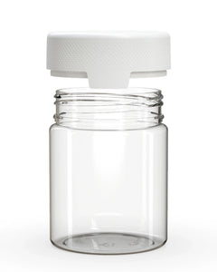 Chubby Gorilla 550CC/18.5FL.OZ/550ML Aviator CR XL Container With Inner Seal & Tamper - Clear Natural/Opaque White Lid - WORLDTRADERS USA