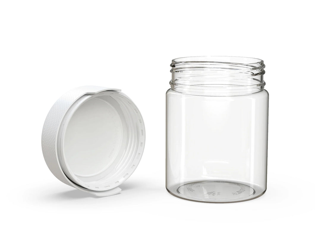 Chubby Gorilla 550CC/18.5FL.OZ/550ML Aviator CR XL Container With Inner Seal & Tamper - Clear Natural/Opaque White Lid - WORLDTRADERS USA