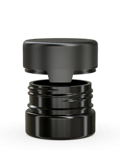 Chubby Gorilla 30CC/1FL.OZ/30ML Aviator CR Container With Inner Seal & Tamper - Opaque Black/Opaque Black Lid - WORLDTRADERS USA