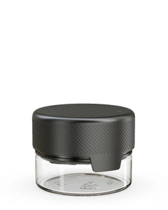 Chubby Gorilla 30CC/1FL.OZ/30ML Aviator CR Container With Inner Seal & Tamper - Clear Natural/Opaque Black Lid - WORLDTRADERS USA