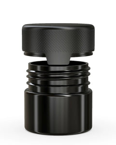 Chubby Gorilla 60CC/2FL.OZ/60ML Aviator CR Container With Inner Seal & Tamper - Opaque Black/Opaque Black Lid - WORLDTRADERS USA