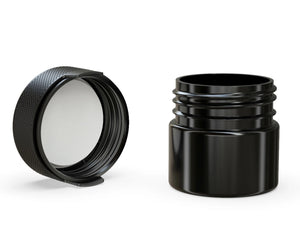 Chubby Gorilla 60CC/2FL.OZ/60ML Aviator CR Container With Inner Seal & Tamper - Opaque Black/Opaque Black Lid - WORLDTRADERS USA