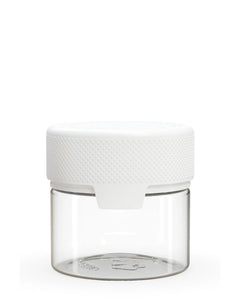 Chubby Gorilla 60CC/2FL.OZ/60ML Aviator CR Container With Inner Seal & Tamper - Clear Natural/Opaque White Lid - WORLDTRADERS USA