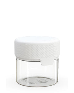 Chubby Gorilla 60CC/2FL.OZ/60ML Aviator CR Container With Inner Seal & Tamper - Clear Natural/Opaque White Lid - WORLDTRADERS USA