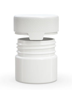Chubby Gorilla 60CC/2FL.OZ/60ML Aviator CR Container With Inner Seal & Tamper - Opaque White/Opaque White Lid - WORLDTRADERS USA