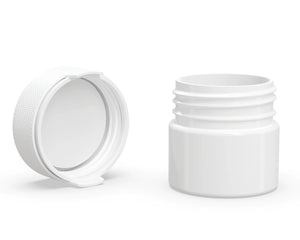 Chubby Gorilla 60CC/2FL.OZ/60ML Aviator CR Container With Inner Seal & Tamper - Opaque White/Opaque White Lid - WORLDTRADERS USA