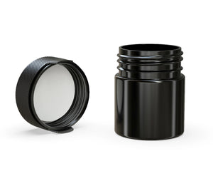Chubby Gorilla 90CC/3FL.OZ/90ML Aviator CR Container With Inner Seal & Tamper - Opaque Black/Opaque Black Lid - WORLDTRADERS USA