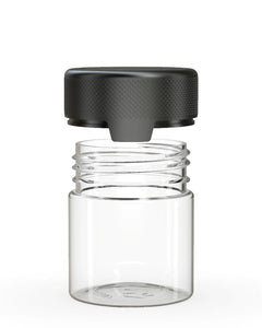 Chubby Gorilla 90CC/3FL.OZ/90ML Aviator CR Container With Inner Seal & Tamper - Clear Natural/Opaque Black Lid - WORLDTRADERS USA