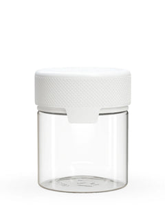 Chubby Gorilla 90CC/3FL.OZ/90ML Aviator CR Container With Inner Seal & Tamper - Clear Natural/Opaque White Lid - WORLDTRADERS USA