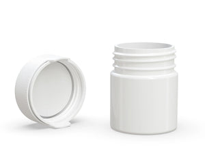 Chubby Gorilla 90CC/3FL.OZ/90ML Aviator CR Container With Inner Seal & Tamper - Opaque White/Opaque White Lid - WORLDTRADERS USA