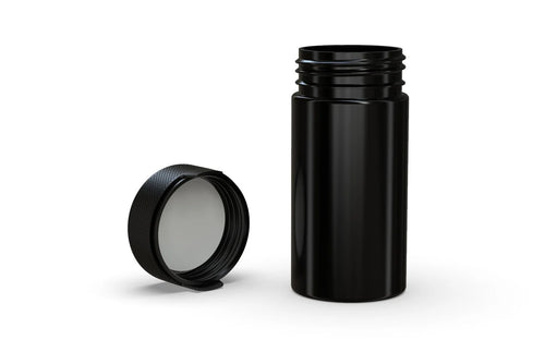 Chubby Gorilla 180CC/6FL.OZ/180ML Aviator CR Container With Inner Seal & Tamper - Opaque Black/Opaque Black Lid - WORLDTRADERS USA