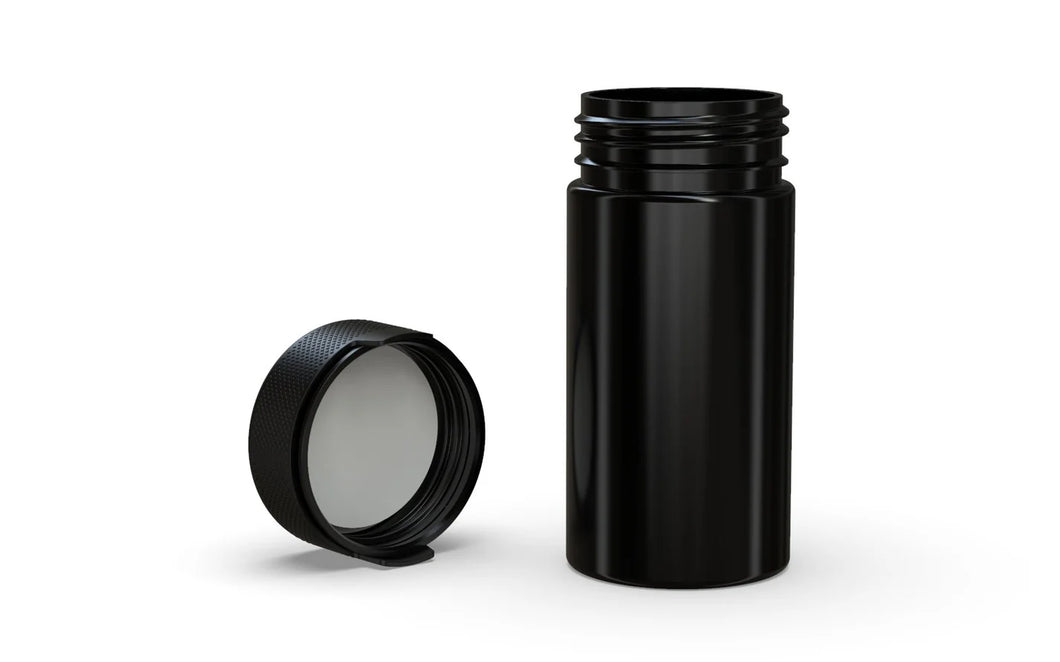 Chubby Gorilla 180CC/6FL.OZ/180ML Aviator CR Container With Inner Seal & Tamper - Opaque Black/Opaque Black Lid - WORLDTRADERS USA