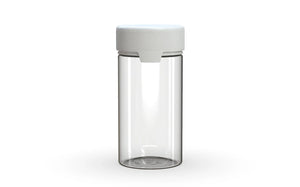 Chubby Gorilla 180CC/6FL.OZ/180ML Aviator CR Container With Inner Seal & Tamper - Clear Natura/Opaque White Lid - WORLDTRADERS USA