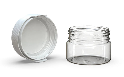 Chubby Gorilla 220CC/7.5FL.OZ/220ML Aviator CR XL Container With Inner Seal & Tamper - Clear Natural/Opaque White Lid - WORLDTRADERS USA