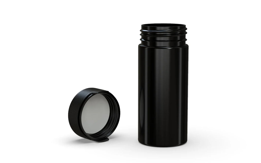 Chubby Gorilla 240CC/8FL.OZ/240ML Aviator CR Container With Inner Seal & Tamper - Opaque Black/Opaque Black Lid - WORLDTRADERS USA