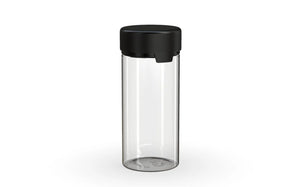 Chubby Gorilla 240CC/8FL.OZ/240ML Aviator CR Container With Inner Seal & Tamper - Clear Natural/Opaque Black Lid - WORLDTRADERS USA
