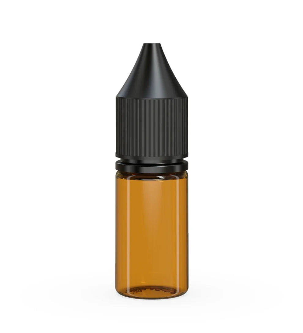 Chubby Gorilla 10ML Unicorn Bottle V3 - Translucent Amber/Black Cap - WORLDTRADERS USA