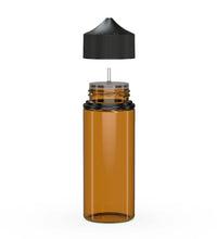 Load image into Gallery viewer, Chubby Gorilla 120ML Unicorn Bottle V3 - Translucent Amber Bottle/Black Cap - WORLDTRADERS USA
